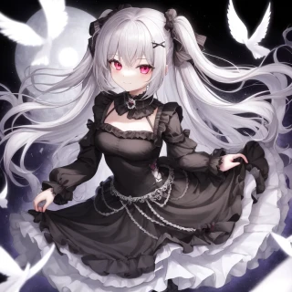 ショートヘア, ウェーブヘア, スカート, ミニスカート